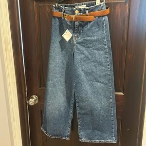 Zara crop wide legs jeans